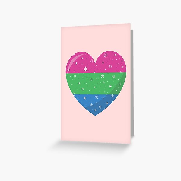 Sparkling Polysexual Heart Greeting Card