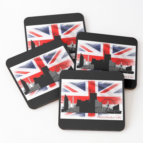 Item preview, Manchester life skyline city-scape UK unionjack designed and sold by amy greaves.
