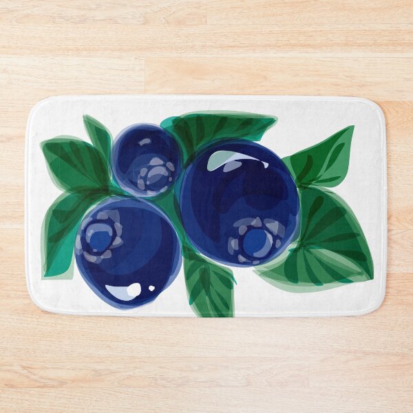Item preview, Blueberry Color. Garden Blueberries with Leaves. Watercolor Blueberries. designed and sold by ZheltakovaIana.
