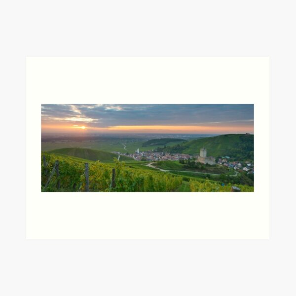 Lever du soleil sur le château du Wineck Impression artistique