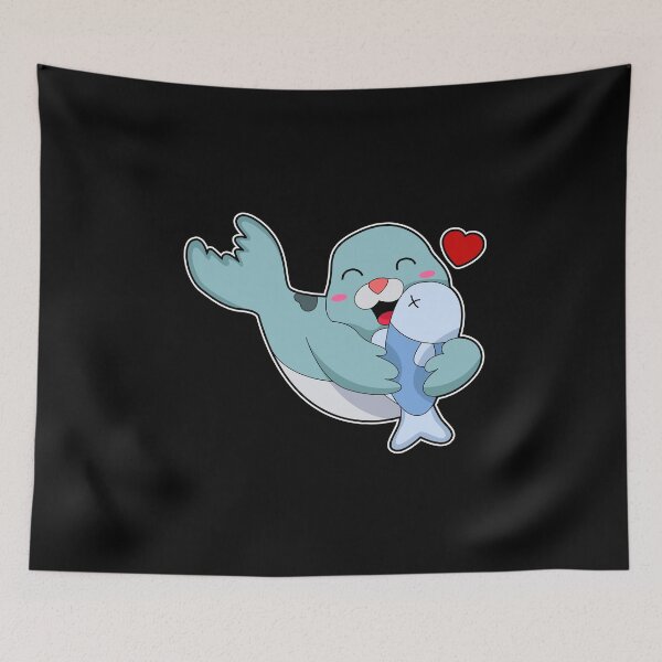 Item preview, Seal with Fish designed and sold by Snabdesign84.