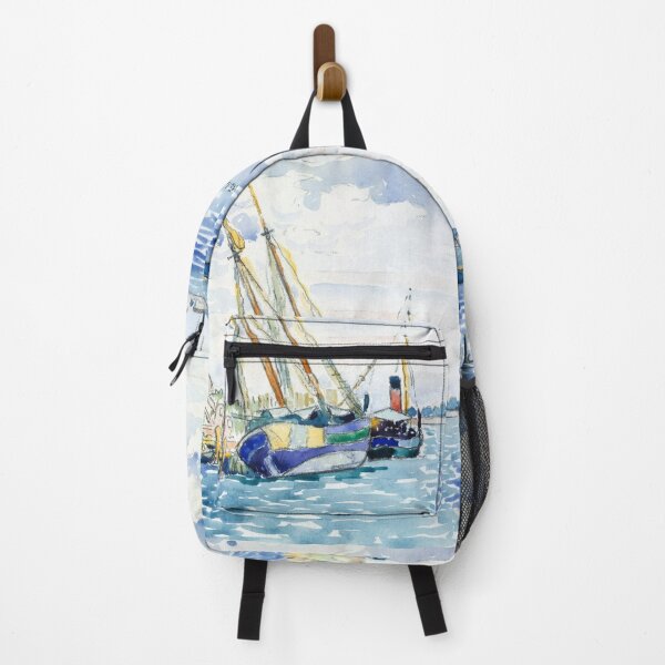 Item preview, Pointillism Painting Marine Scene (Boats near Venice) (1903) by Henri-Edmond Cross designed and sold by Designedbysm.