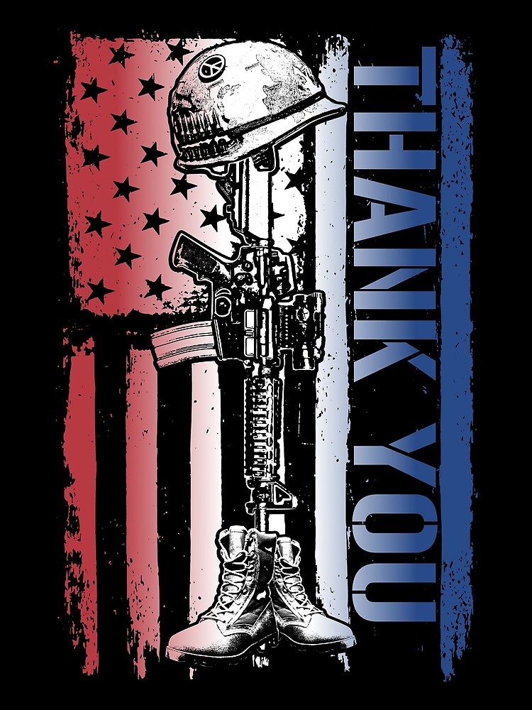 Thumbnail 3 von 3, Tuch, Thank You Veteran's Day American Flag Military Appreciation Gear designt und verkauft von DynamicDesign.