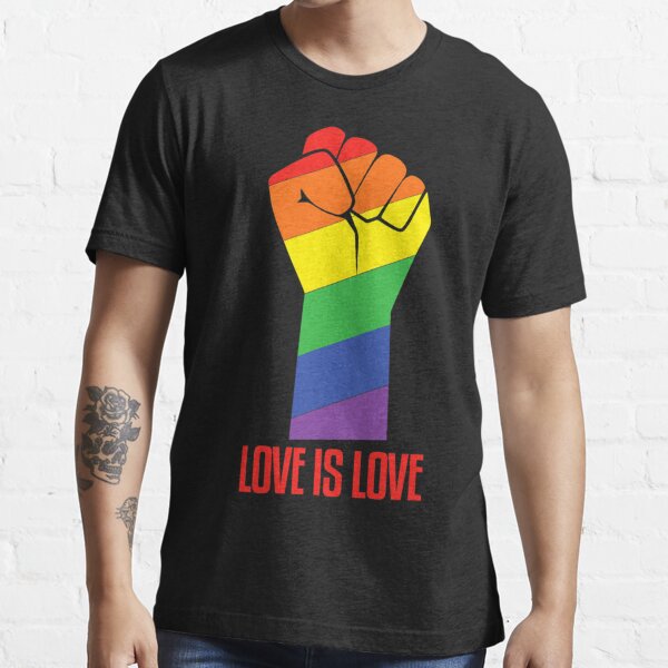 Pride Fist With Rainbow Rays Love is Love LGBTQ Community -  Israel