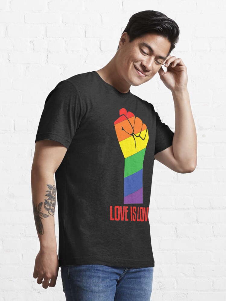 Pride Fist With Rainbow Rays Love is Love LGBTQ Community -  Israel