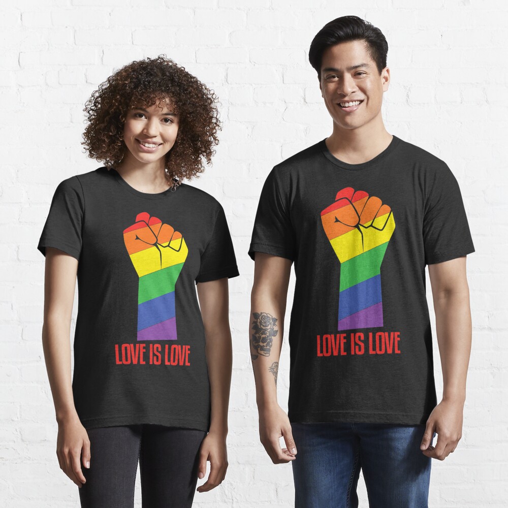 Pride Fist With Rainbow Rays Love is Love LGBTQ Community -  Israel