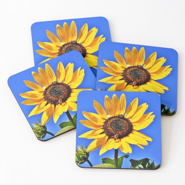 Item preview, Sunflower with a bee designed and sold by pnkpopcorn.