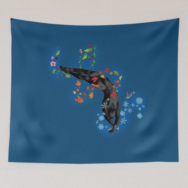 Item preview, Springboard Diver Four Seasons  designed and sold by KirstyNadineArt.