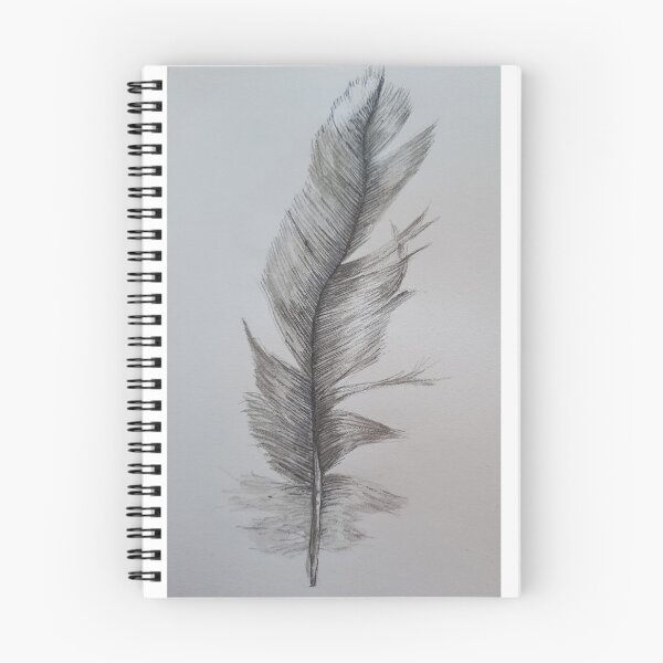 Item preview, Feather pencil study, black and white designed and sold by earthandsand.