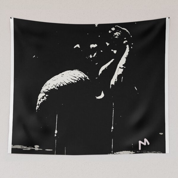 Item preview, Flamingos in Black and White Abstract designed and sold by Marianne Madson.