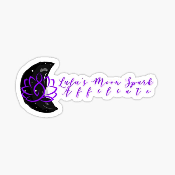 Afiliado del logotipo de Lulu's Moon Spark Purple Pegatina