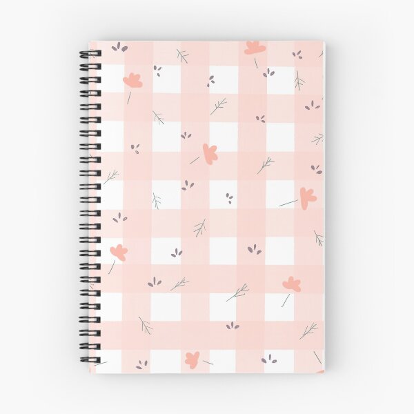 Item preview, pink and white check floral pattern  designed and sold by RedwoodShop.