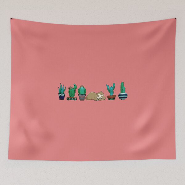 Item preview, Sloth Sleeping And Cacti designed and sold by lazarosdesign.