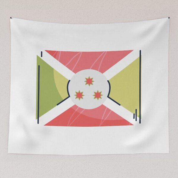 Item preview, Burundi Flag Country Isolated Icon designed and sold by MIDDLX.