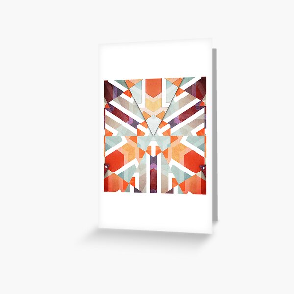 Orange Geometric Abstract Greeting Card