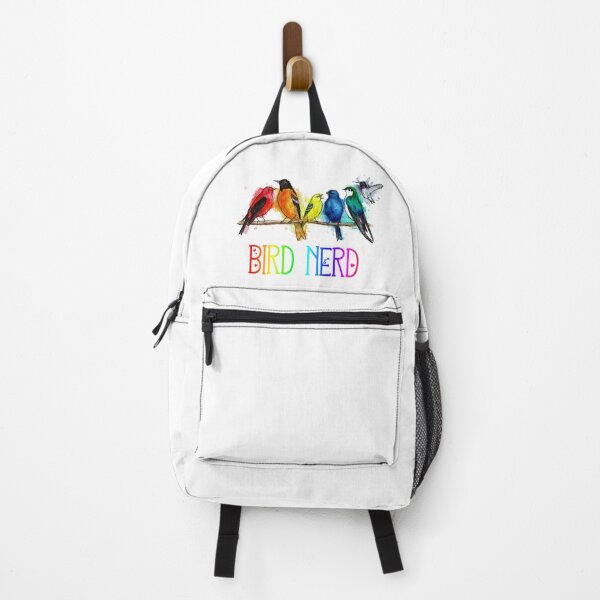 Item preview, Bird Nerd; Rainbow Birds II - Gift for Birdwatchers - Ink Watercolor Wildlife Painting - LGBTQ+ Ally Pride Flag designed and sold by linbirds.