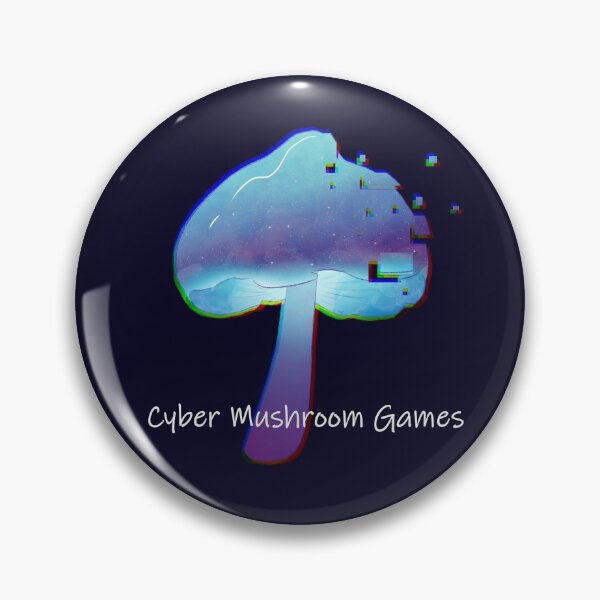 Item preview, Cyber Mushroom Games Logo, White Text designed and sold by inkusalters.