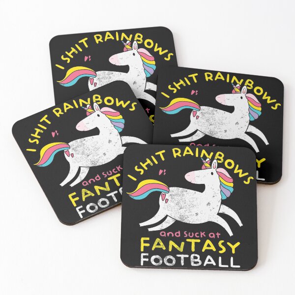 Item preview, I Shit Rainbows and Suck At Fantasy Football designed and sold by ramenrose.