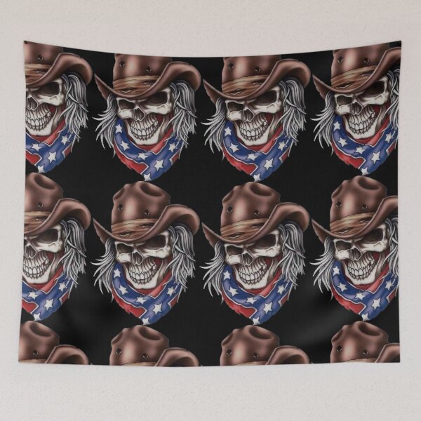 Item preview, Rebal Skeleton Biker Cowboy Skull designed and sold by slashrose4ever.