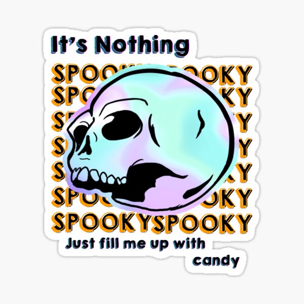 Cute Spooky Skull for halloween Sticker