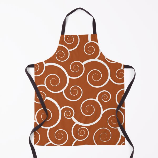 Item preview, Spiral Waves (white/burnt orange) designed and sold by Design Minds Boutique.