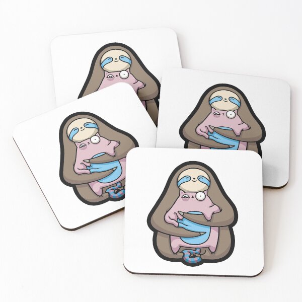 Item preview, Sloth Hugging Cat (Cotton Candy Ver.) designed and sold by DaDoodledrawing.