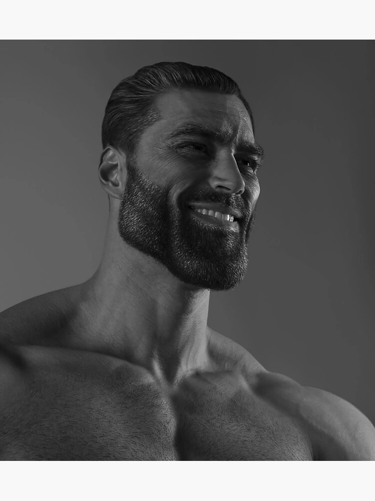 Giga Chad smiling | Poster