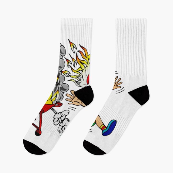 Item preview, Funny Cartoon Design Of a Chef ran away because of Fire  designed and sold by VIVEK KUMAR RAI.