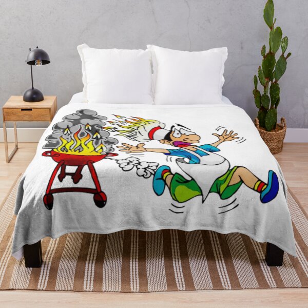 Item preview, Funny Cartoon Design Of a Chef ran away because of Fire  designed and sold by VIVEK KUMAR RAI.
