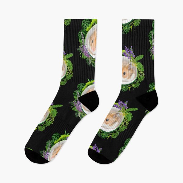 Item preview, Cute Hamster Pet In Green Leaves Design designed and sold by EarthArtDesigns.