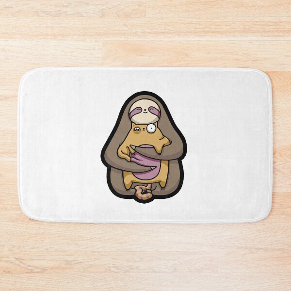 Item preview, Sloth Hugging Cat (Grapefruit Ver.) designed and sold by DaDoodledrawing.