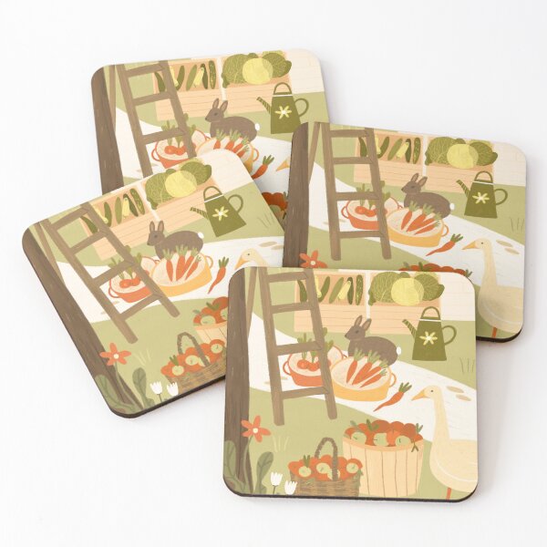 Item preview, Farm bunny and goose surrounded by apple baskets designed and sold by mikhaleeevich.