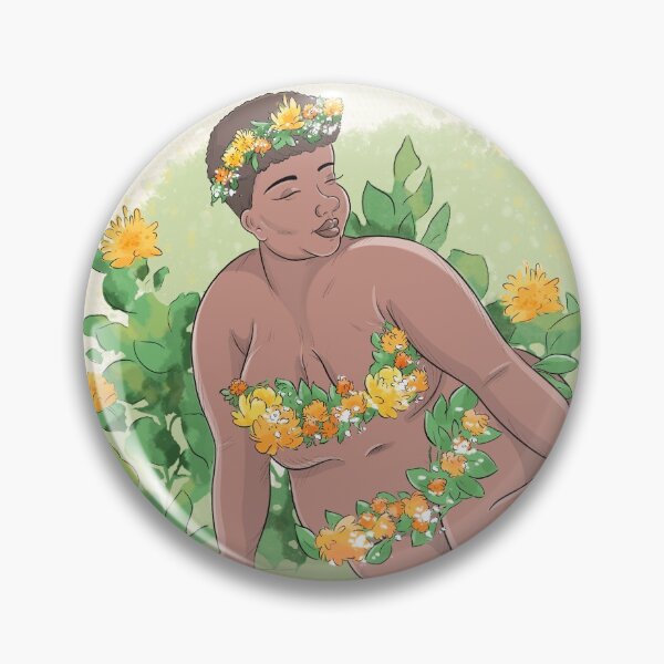 Item preview, Beautiful plus sized Woman with yellow flowers by BopoWatercolour  designed and sold by BopoWatercolour.