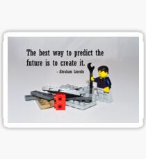 "The best way to predict the future is to create it" Sticker