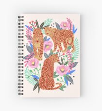 Leopard Idea, leopard print, animal print, flower print Spiral Notebook