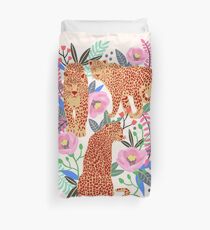 Leopard Idea, leopard print, animal print, flower print Duvet Cover