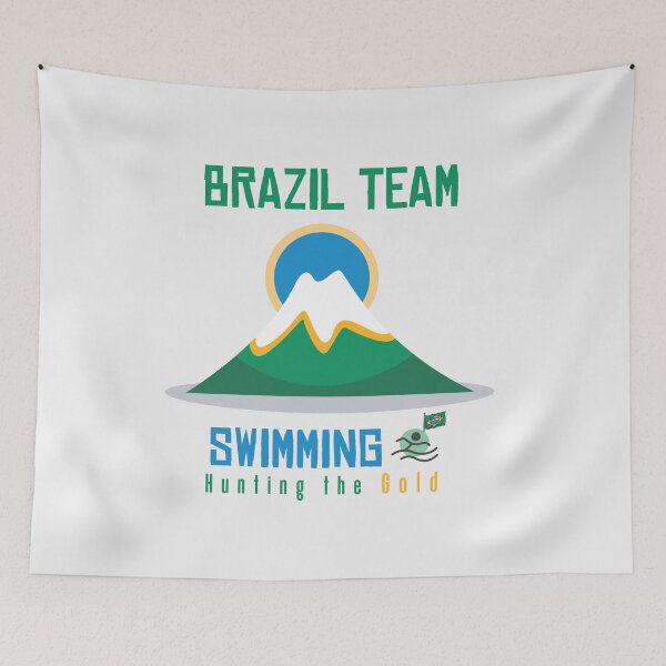 Item preview, BRAZIL Team Swimming , Hunting The Gold designed and sold by Xiemand.