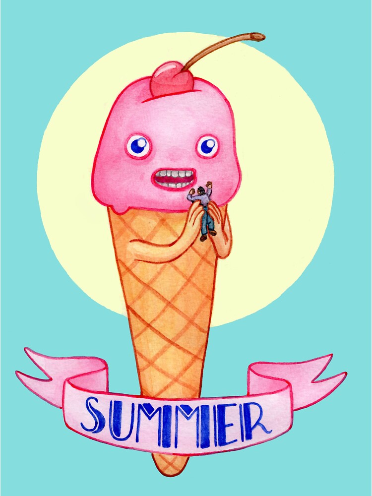 Thumbnail 3 of 3, Sticker, Summer Fun: I Scream You Scream We All Scream For Ice Cream designed and sold by StephVonAwesome.