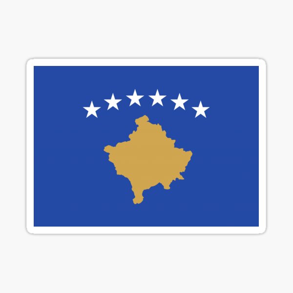 Flagge des Kosovo Sticker
