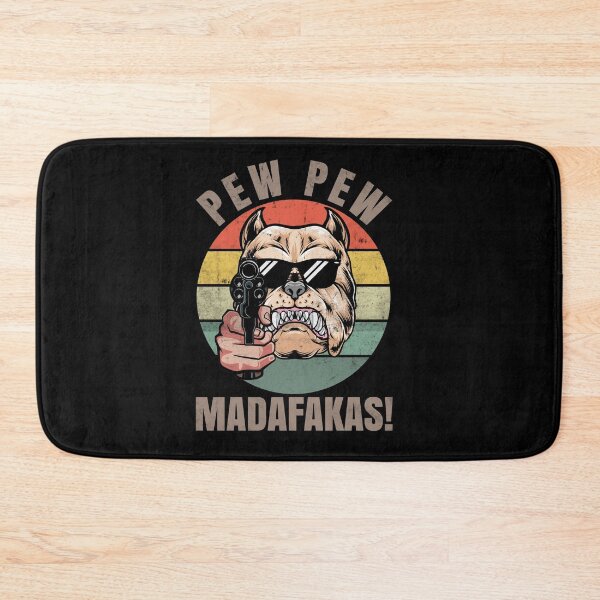 Item preview, French Bulldog Pew Pew Madafakas Crazy Pug Dogs designed and sold by Lenny Stahl.