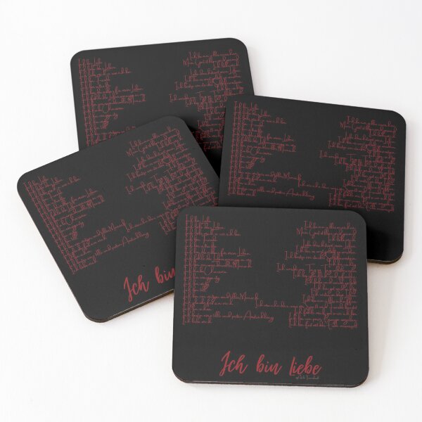 Item preview, Self-love affirmations, red on black. designed and sold by Anke Franikowski.