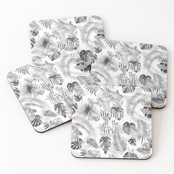 Item preview, Tropical Wedding Mother of the Bride Leaves Black and White designed and sold by CoolYule.