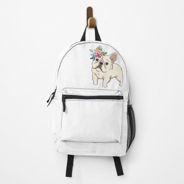 Item preview, French Bulldog With Colorful Watercolor Flowers designed and sold by MKWDesign.