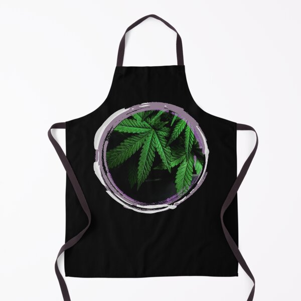 Item preview, Cannabis Plants On Grunge Purple Circle Frame designed and sold by EarthArtDesigns.