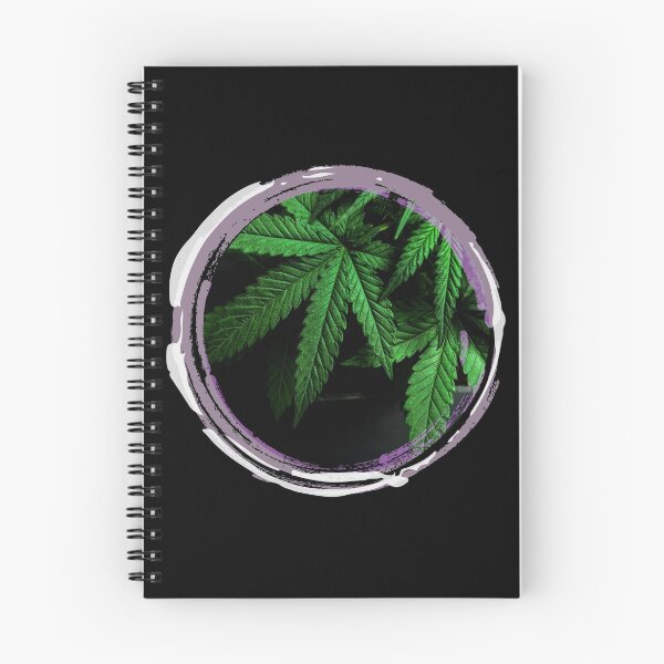 Item preview, Cannabis Plants On Grunge Purple Circle Frame designed and sold by EarthArtDesigns.