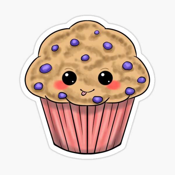 Cute Blueberry Muffin Sticker