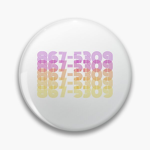 Item preview, 80s Music Fan - 867-5309 - 1980s Famous Phone Number - Song Lyrics designed and sold by DesignByLeo.