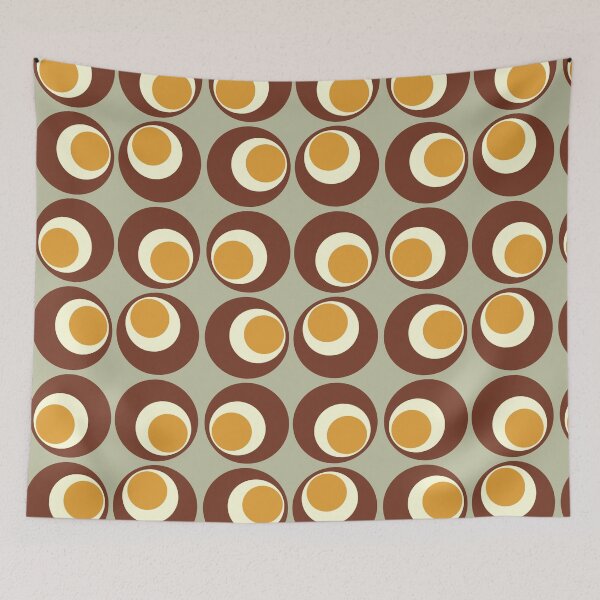 Item preview, Brown and green retro repeat pattern designed and sold by KathrinLegg.