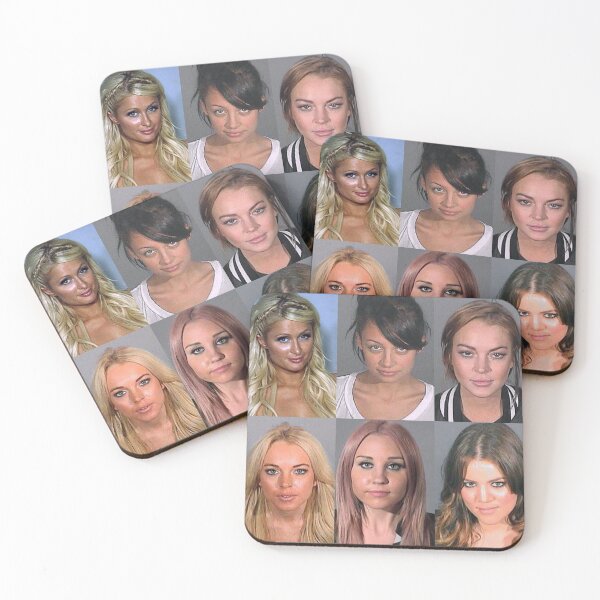 Celeb Mugshots Coasters (Set of 4)