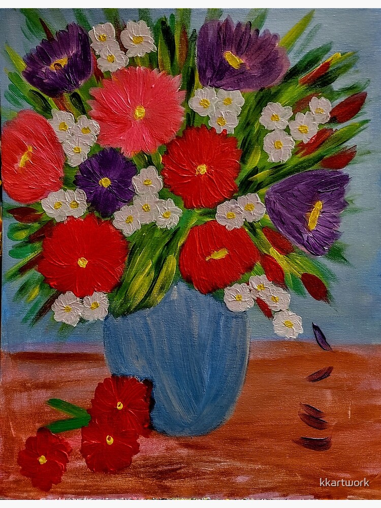 long grass and mixed flower bouquet by kkartwork